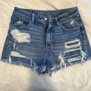 AE Stretch Denim Mom Shorts